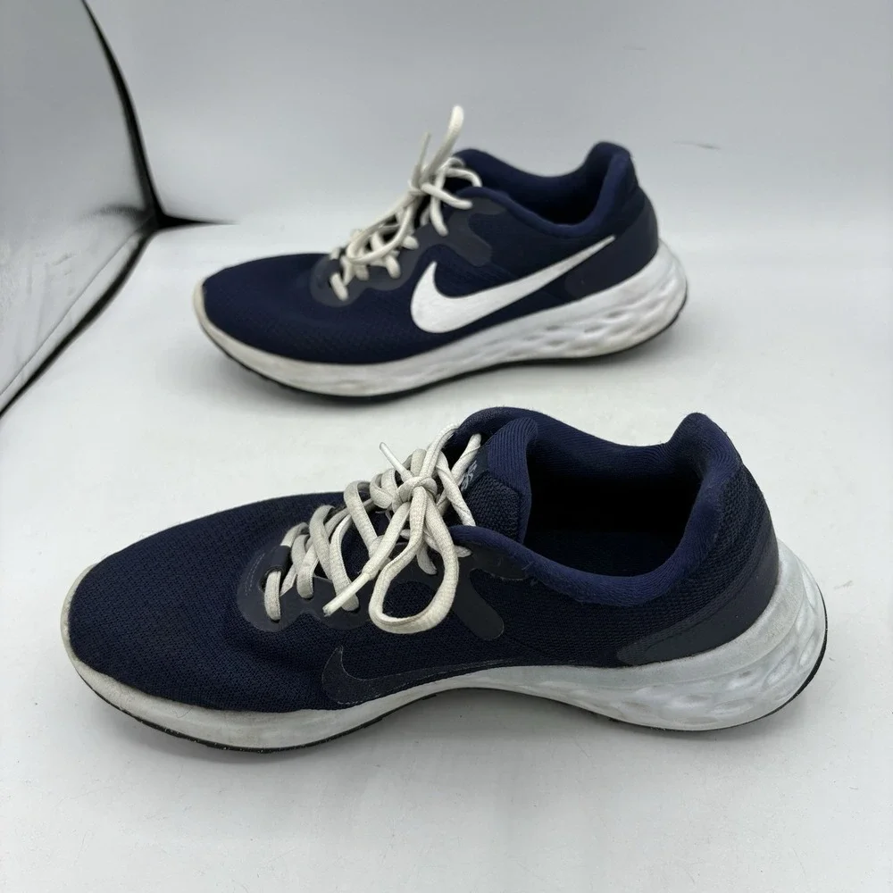 Nike Shoes Mens Size 7.5 Revolution 6 Next Nature Midnight Navy Blue Run Sneaker